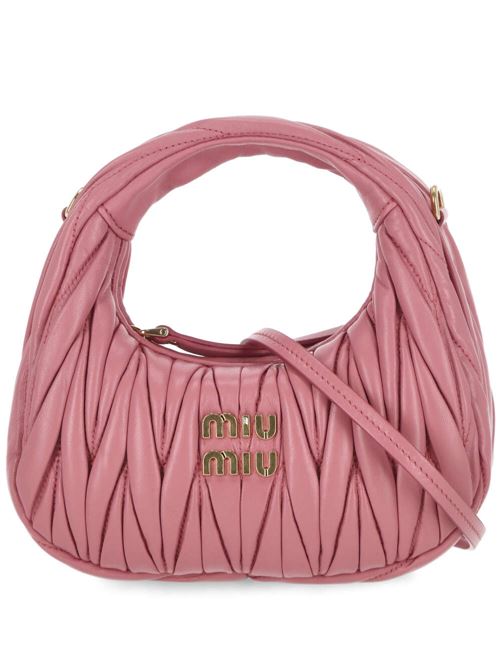 Blush pink nappa leather matelassé bag Miu Miu | 5BP078V-OOON88F0638